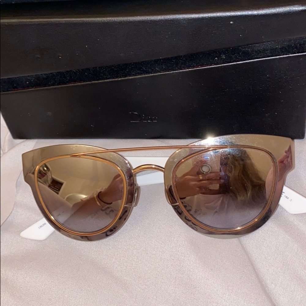 Dior Silver Mirrored Sunglasses